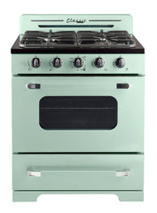 Unique 30′ Classic Retro Summer Mint Green Offgrid Range with Large Power burner